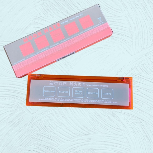 SOLD Colourpop Moon Haze Eyeshadow Palette Metallic Gold Neon Coral Matte - Picture 4 of 6